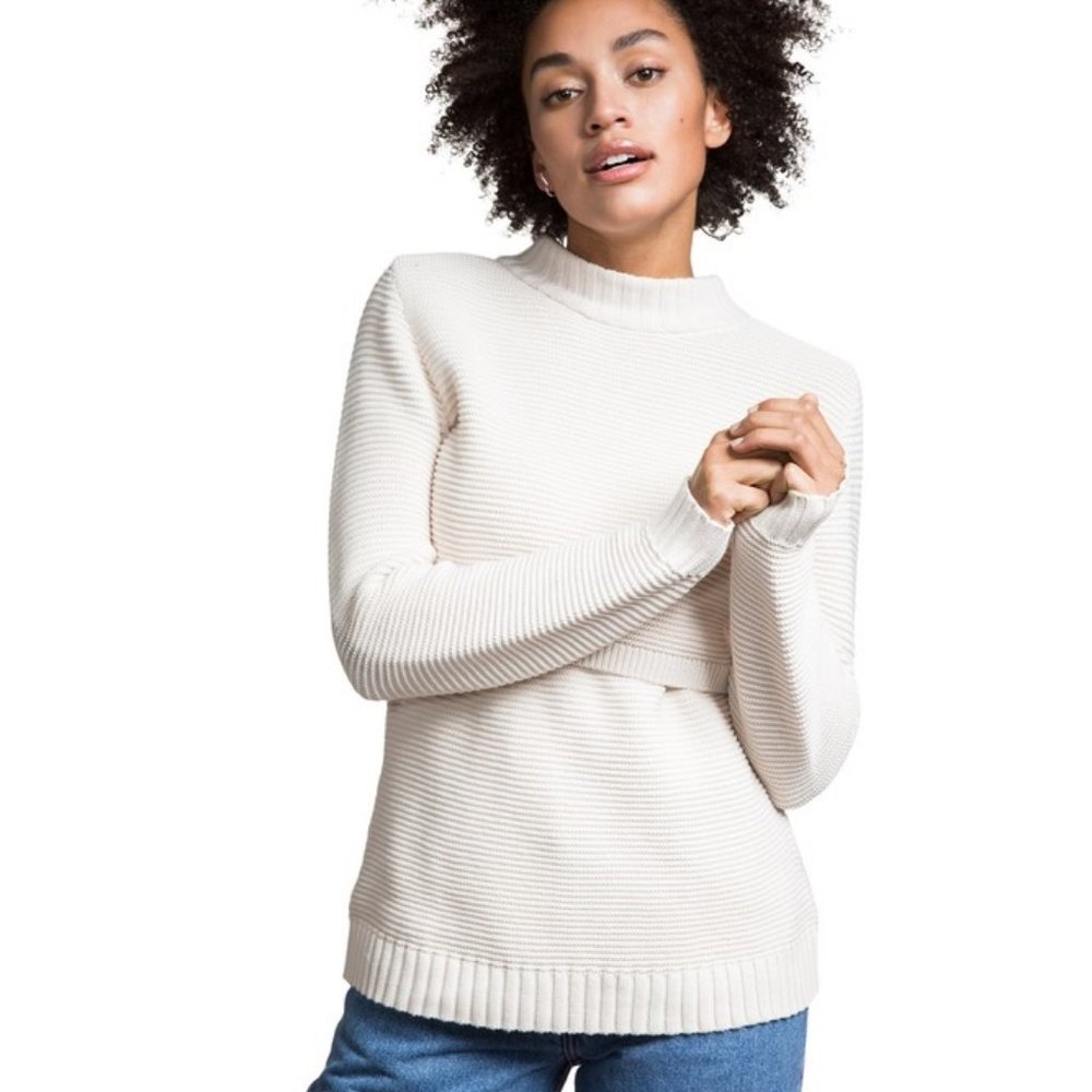 Boob Design Maternity/Nursing Ivory Sweater Sz